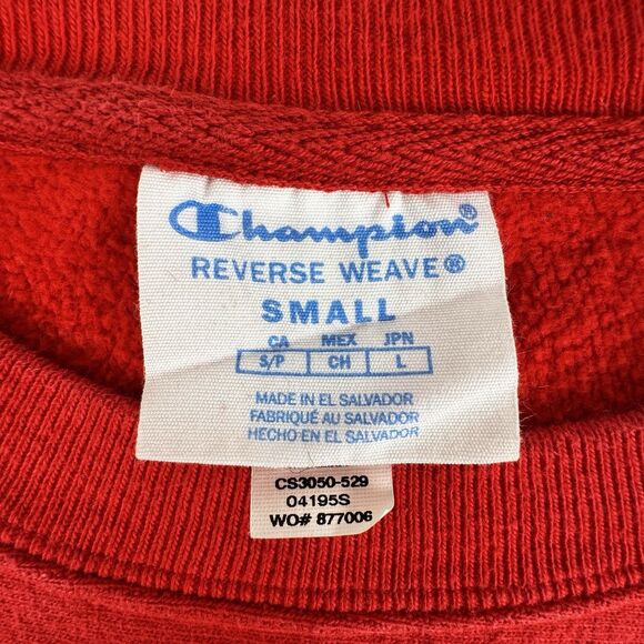 Fairfield University College Sweatshirt Sz S Red Crewneck Champion Reverse Weave - Picture 9 of 15